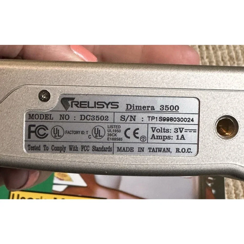 Relisys Dimera 3500 Digital Camera Cable NexFlash Memory card Manual Untested